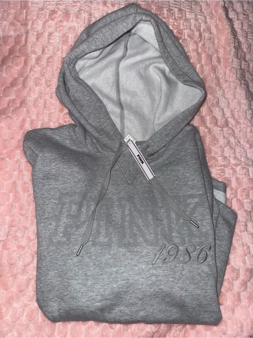 VS PINK Campus Cotton Straight Cut Hoodie - XXL - Heather Gray - NWT! SOLD OUT!!